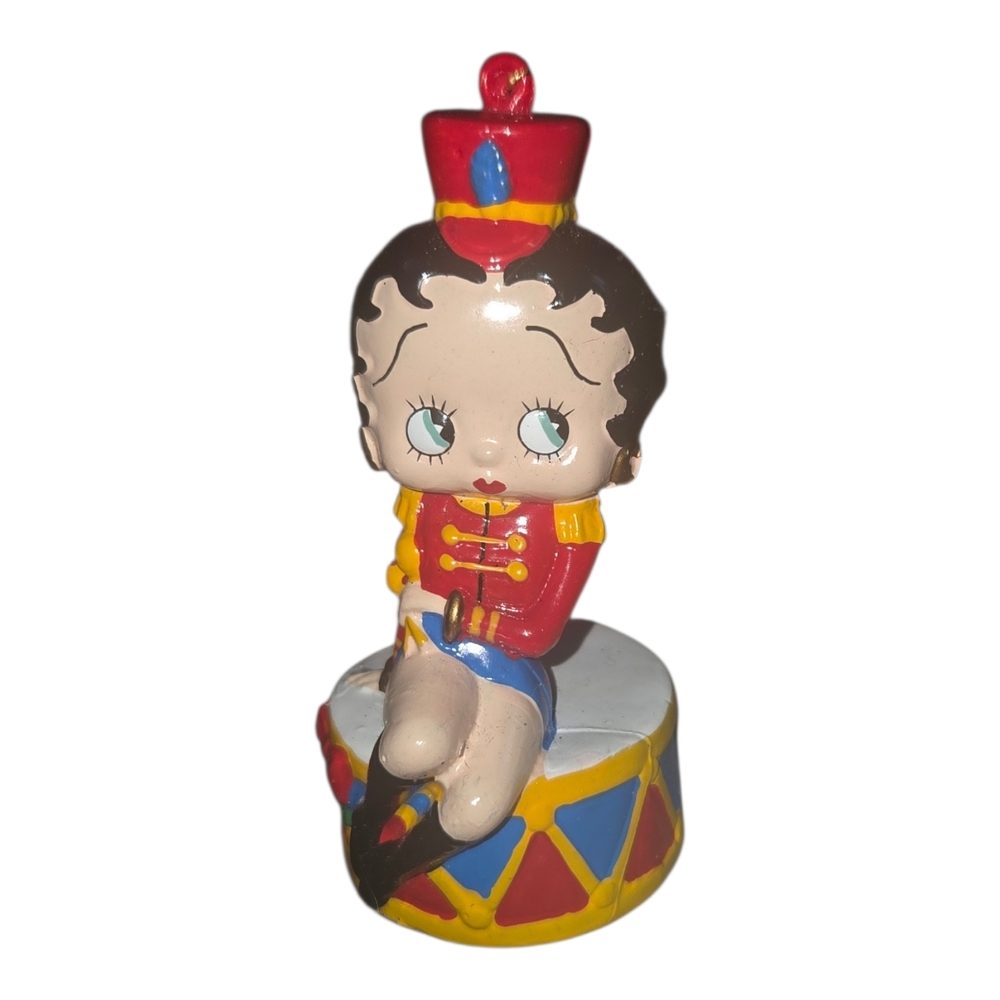 Vintage 2002 Betty Boop Drummer Christmas Ornament